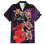 Pasifika Festival Hawaiian Shirt Plumeria Turtles with Hibiscus - Polynesian Art Tattoo Purple Color