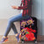 Pasifika Festival Luggage Cover Plumeria Turtles with Hibiscus - Polynesian Art Tattoo Purple Color