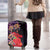 Pasifika Festival Luggage Cover Plumeria Turtles with Hibiscus - Polynesian Art Tattoo Purple Color