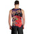 Pasifika Festival Men Tank Top Plumeria Turtles with Hibiscus - Polynesian Art Tattoo Purple Color