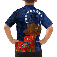 Cook Island ANZAC Day Hawaiian Shirt Soldier Paying Respect We Shall Remember Them LT03 - Polynesian Pride