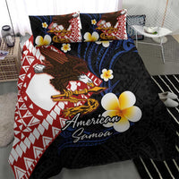 American Samoa Flag Day Bedding Set Polynesian Tatau Art and Plumeria