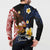 American Samoa Flag Day Button Sweatshirt Polynesian Tatau Art and Plumeria