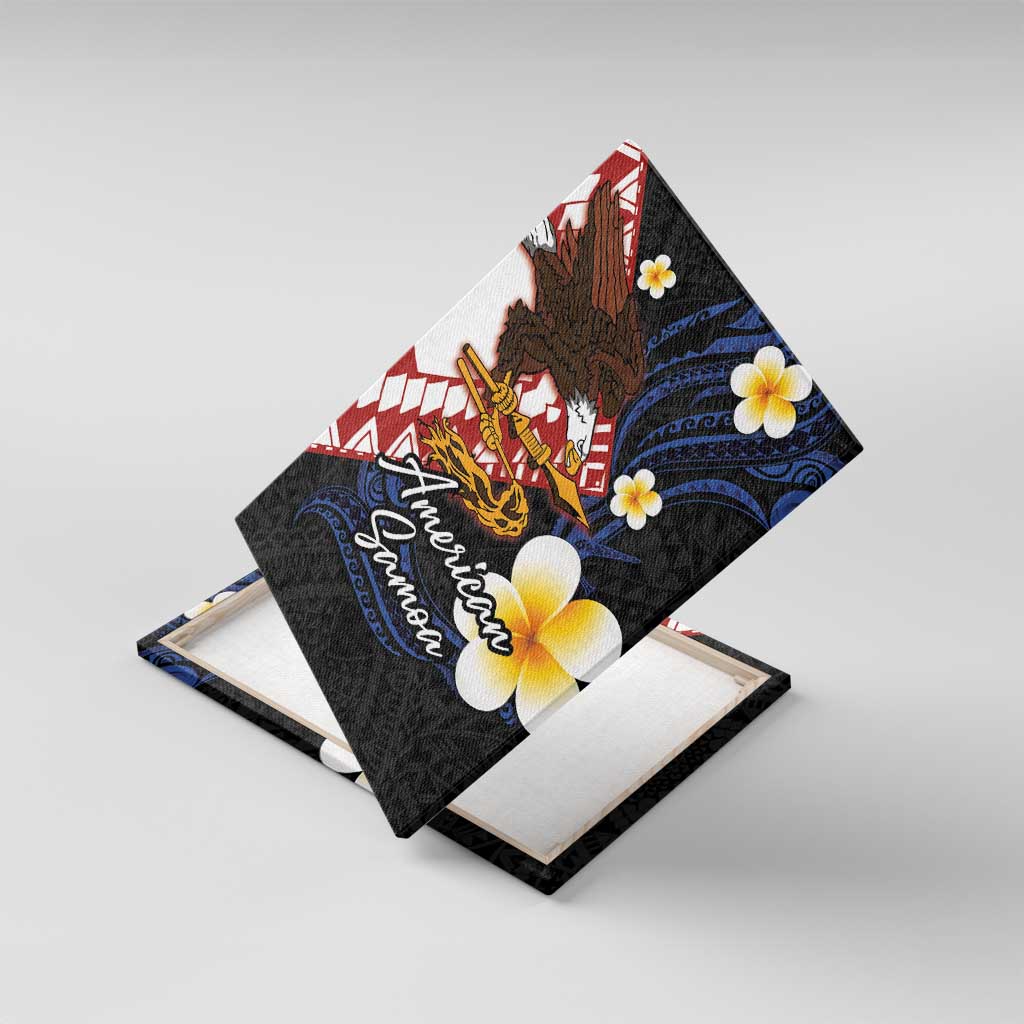 American Samoa Flag Day Canvas Wall Art Polynesian Tatau Art and Plumeria
