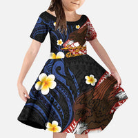 American Samoa Flag Day Family Matching Mermaid Dress and Hawaiian Shirt Polynesian Tatau Art and Plumeria