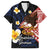 American Samoa Flag Day Family Matching Short Sleeve Bodycon Dress and Hawaiian Shirt Polynesian Tatau Art and Plumeria