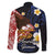 American Samoa Flag Day Family Matching Short Sleeve Bodycon Dress and Hawaiian Shirt Polynesian Tatau Art and Plumeria