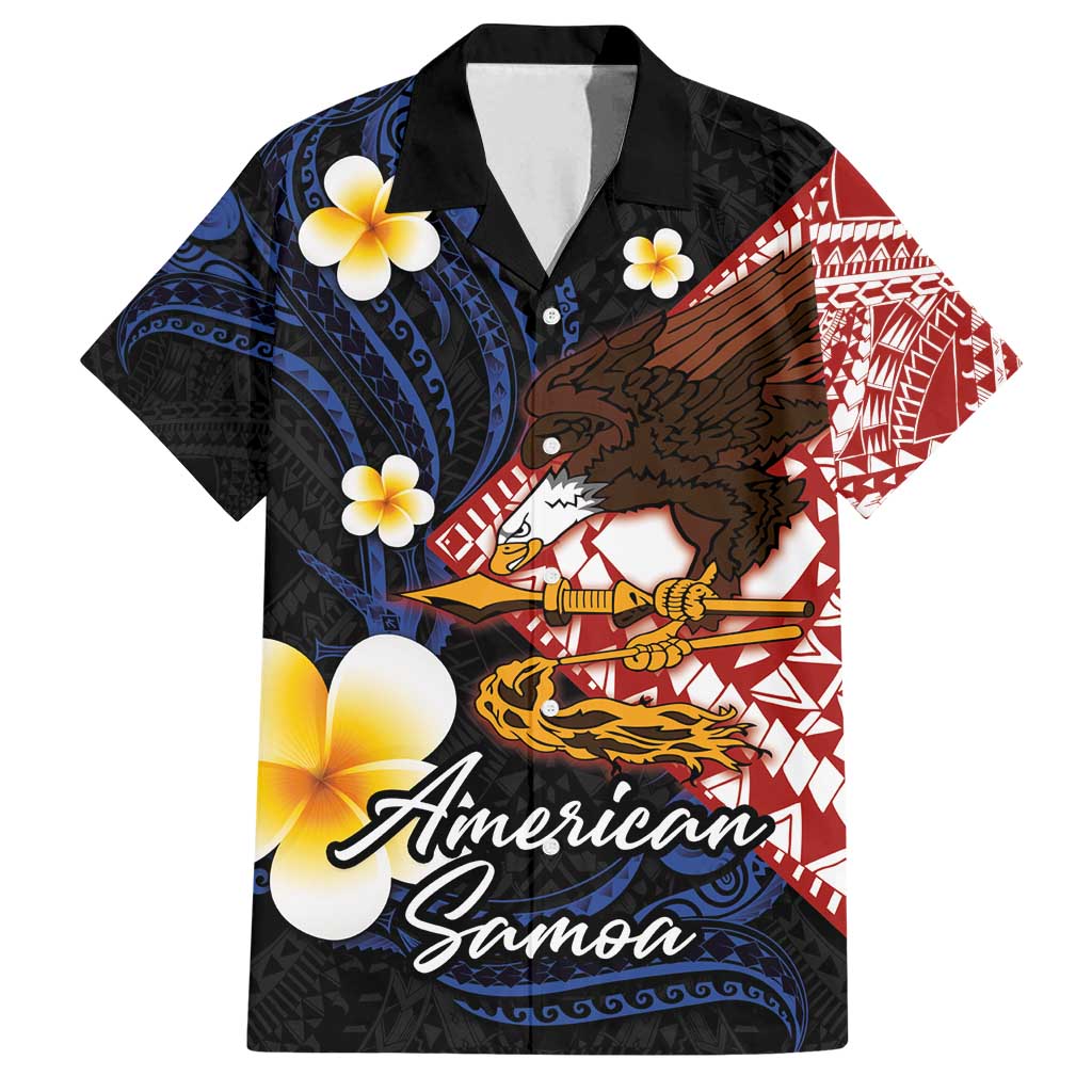 American Samoa Flag Day Family Matching Summer Maxi Dress and Hawaiian Shirt Polynesian Tatau Art and Plumeria