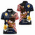 American Samoa Flag Day Women Polo Shirt Polynesian Tatau Art and Plumeria