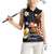 American Samoa Flag Day Women Sleeveless Polo Shirt Polynesian Tatau Art and Plumeria