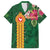 Manuʻa Islands Family Matching Long Sleeve Bodycon Dress and Hawaiian Shirt Polynesian Style with Rooster Tattoo and Tropical Plants