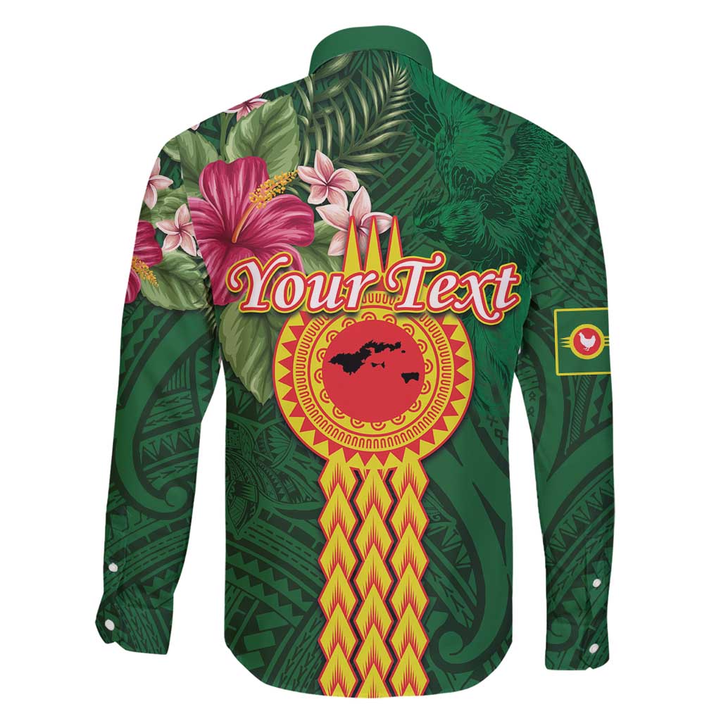 Personalised Manuʻa Islands Family Matching Long Sleeve Bodycon Dress and Hawaiian Shirt Polynesian Style with Rooster Tattoo and Tropical Plants LT03 - Polynesian Pride