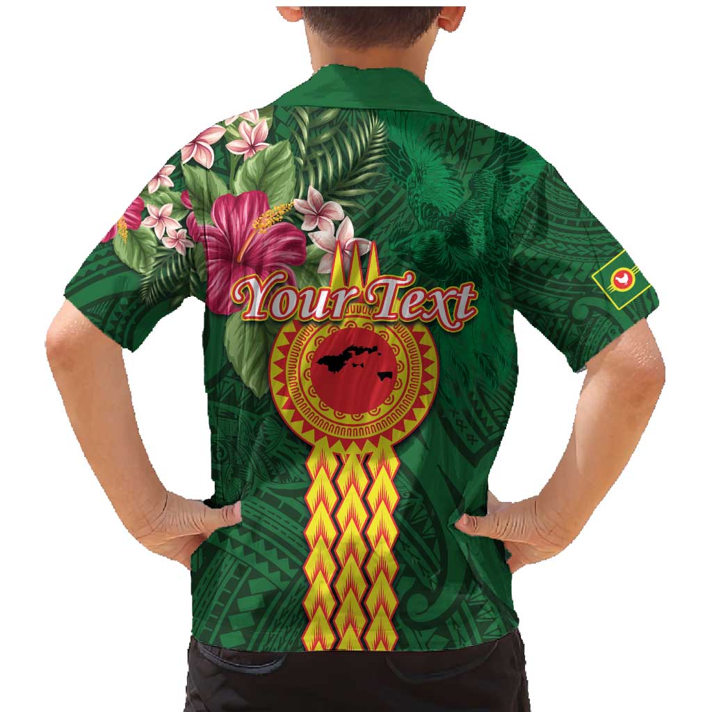 Personalised Manuʻa Islands Family Matching Mermaid Dress and Hawaiian Shirt Polynesian Style with Rooster Tattoo and Tropical Plants LT03 - Polynesian Pride