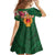 Manuʻa Islands Family Matching Mermaid Dress and Hawaiian Shirt Polynesian Style with Rooster Tattoo and Tropical Plants