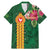 Manuʻa Islands Family Matching Mermaid Dress and Hawaiian Shirt Polynesian Style with Rooster Tattoo and Tropical Plants
