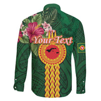 Personalised Manuʻa Islands Family Matching Mermaid Dress and Hawaiian Shirt Polynesian Style with Rooster Tattoo and Tropical Plants LT03 - Polynesian Pride