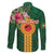Manuʻa Islands Family Matching Mermaid Dress and Hawaiian Shirt Polynesian Style with Rooster Tattoo and Tropical Plants