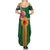 Manuʻa Islands Family Matching Summer Maxi Dress and Hawaiian Shirt Polynesian Style with Rooster Tattoo and Tropical Plants