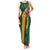 Manuʻa Islands Family Matching Tank Maxi Dress and Hawaiian Shirt Polynesian Style with Rooster Tattoo and Tropical Plants