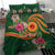 Manuʻa Islands Bedding Set Polynesian Art Tattoo Style and Tropical Plants