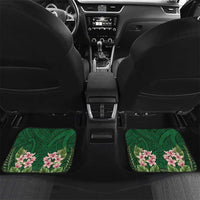 Manuʻa Islands Car Mats Polynesian Art Tattoo Style and Tropical Plants
