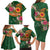 Manuʻa Islands Family Matching Long Sleeve Bodycon Dress and Hawaiian Shirt Polynesian Art Tattoo Style and Tropical Plants