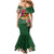 Manuʻa Islands Family Matching Mermaid Dress and Hawaiian Shirt Polynesian Art Tattoo Style and Tropical Plants