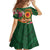 Manuʻa Islands Family Matching Short Sleeve Bodycon Dress and Hawaiian Shirt Polynesian Art Tattoo Style and Tropical Plants
