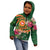 Manuʻa Islands Kid Hoodie Polynesian Art Tattoo Style and Tropical Plants