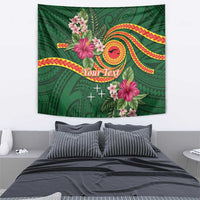 Manuʻa Islands Tapestry Polynesian Art Tattoo Style and Tropical Plants