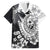 Hafa Adai Guam Family Matching Summer Maxi Dress and Hawaiian Shirt Polynesian Palm Tree Tattoo Hibiscus and Plumeria Art