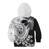 Hafa Adai Guam Kid Hoodie Polynesian Palm Tree Tattoo Hibiscus and Plumeria Art
