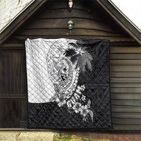 Hafa Adai Guam Quilt Polynesian Palm Tree Tattoo Hibiscus and Plumeria Art