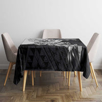 Hafa Adai Guam Tablecloth Polynesian Palm Tree Tattoo Hibiscus and Plumeria Art