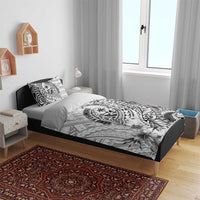 Guam-Land of the Chamorro Bedding Set Polynesian Tattoo Style Hibiscus and Plumeria Art