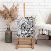 Guam-Land of the Chamorro Canvas Wall Art Polynesian Tattoo Style Hibiscus and Plumeria Art