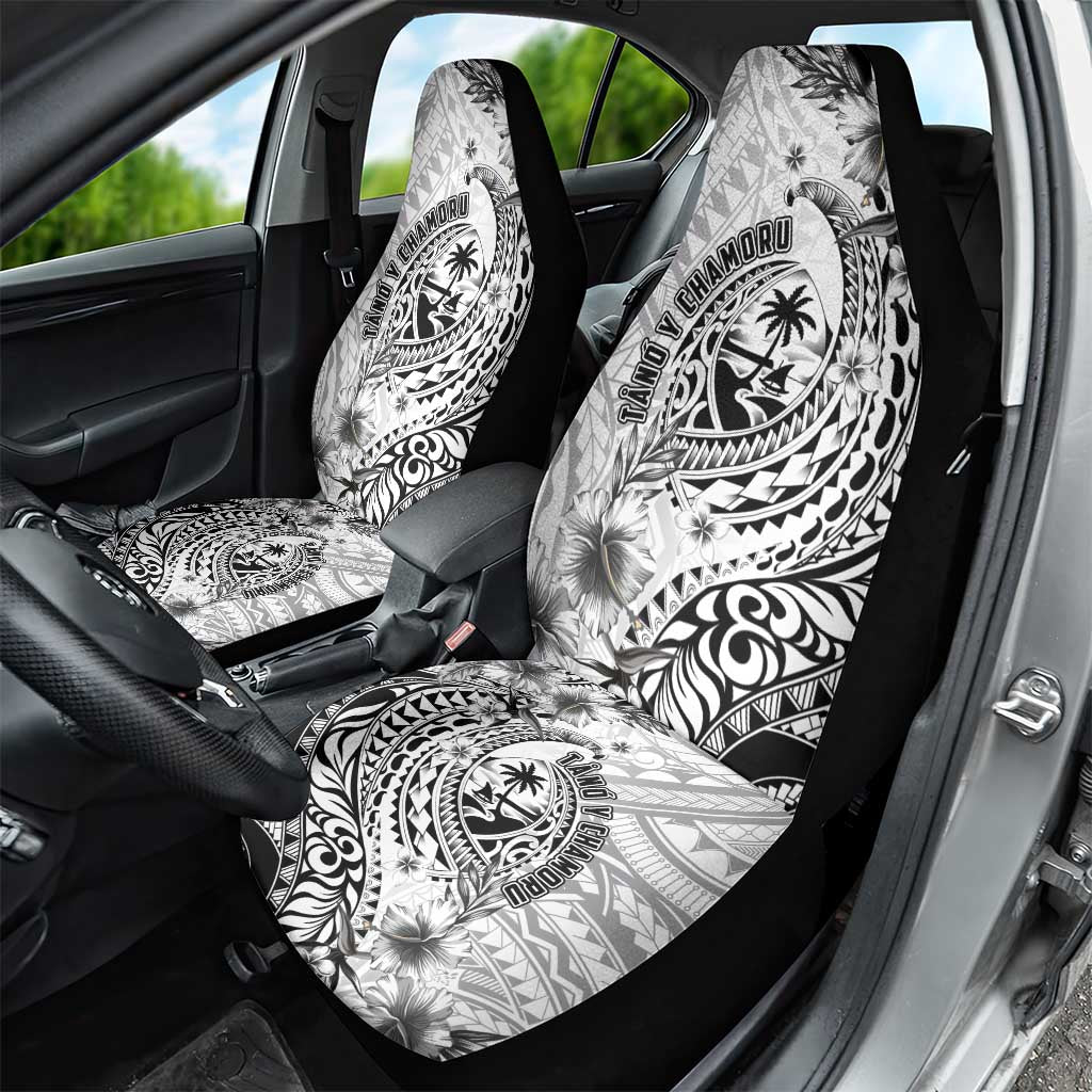 Guam-Land of the Chamorro Car Seat Cover Polynesian Tattoo Style Hibiscus and Plumeria Art