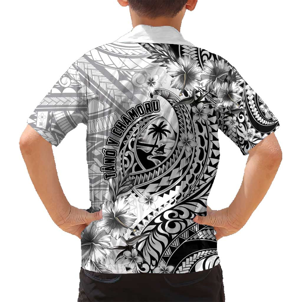 Guam-Land of the Chamorro Family Matching Long Sleeve Bodycon Dress and Hawaiian Shirt Polynesian Tattoo Style Hibiscus and Plumeria Art LT03 - Polynesian Pride