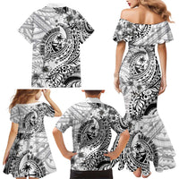 Guam-Land of the Chamorro Family Matching Mermaid Dress and Hawaiian Shirt Polynesian Tattoo Style Hibiscus and Plumeria Art LT03 - Polynesian Pride