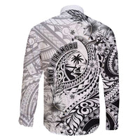 Guam-Land of the Chamorro Family Matching Off Shoulder Maxi Dress and Hawaiian Shirt Polynesian Tattoo Style Hibiscus and Plumeria Art