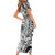 Guam-Land of the Chamorro Family Matching Short Sleeve Bodycon Dress and Hawaiian Shirt Polynesian Tattoo Style Hibiscus and Plumeria Art