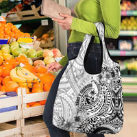 Guam-Land of the Chamorro Grocery Bag Polynesian Tattoo Style Hibiscus and Plumeria Art