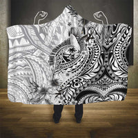 Guam-Land of the Chamorro Hooded Blanket Polynesian Tattoo Style Hibiscus and Plumeria Art