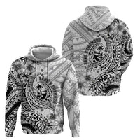 Guam-Land of the Chamorro Hoodie Polynesian Tattoo Style Hibiscus and Plumeria Art LT03 - Polynesian Pride