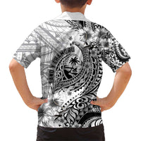 Guam-Land of the Chamorro Kid Hawaiian Shirt Polynesian Tattoo Style Hibiscus and Plumeria Art