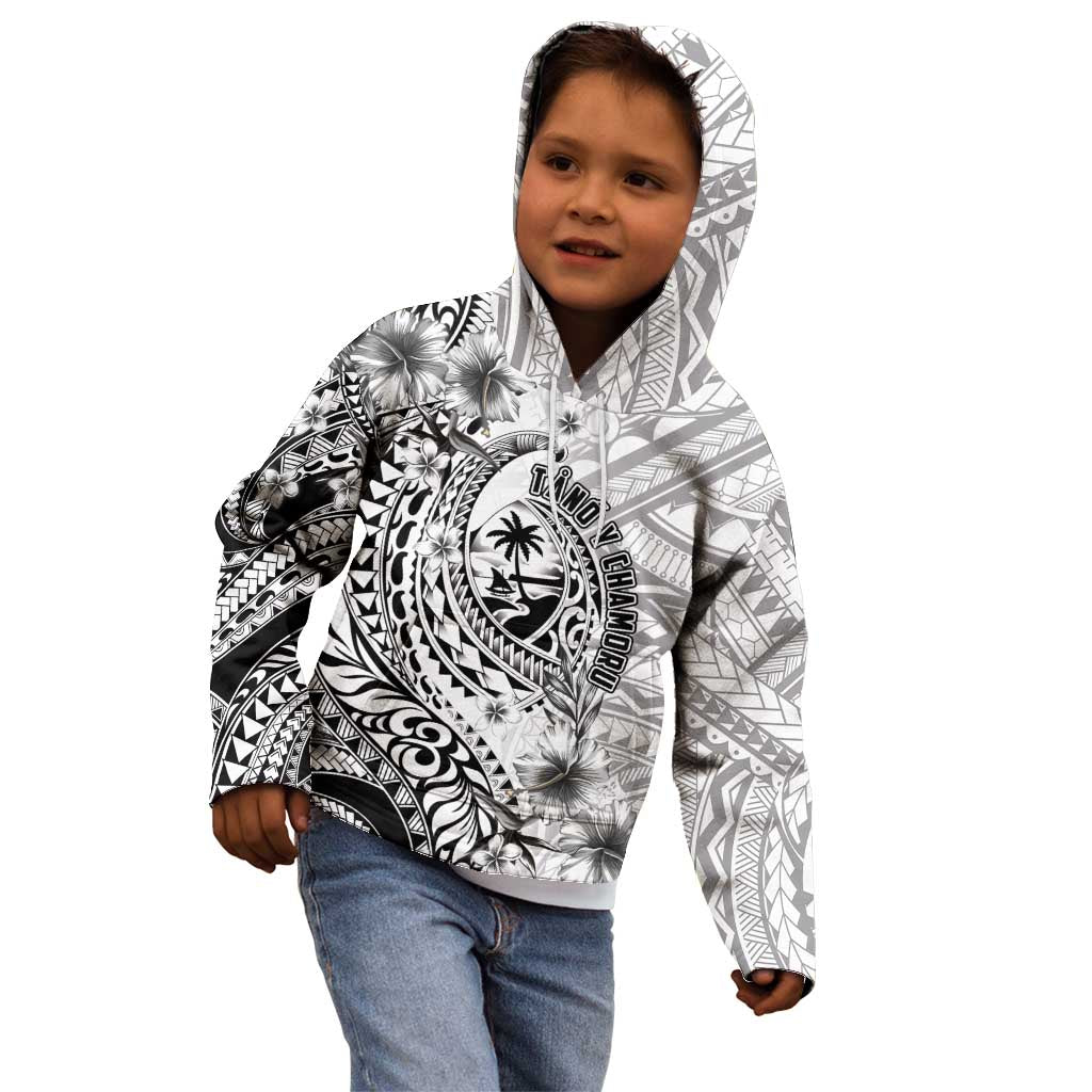 Guam-Land of the Chamorro Kid Hoodie Polynesian Tattoo Style Hibiscus and Plumeria Art