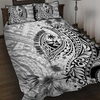 Guam-Land of the Chamorro Quilt Bed Set Polynesian Tattoo Style Hibiscus and Plumeria Art