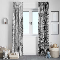 Guam-Land of the Chamorro Window Curtain Polynesian Tattoo Style Hibiscus and Plumeria Art