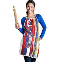 Hawaiian Sea Animals Apron with Lei and Flag Style