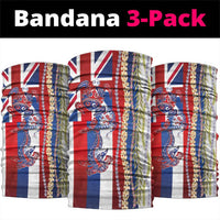 Hawaiian Sea Animals Neck Gaiter with Lei and Flag Style